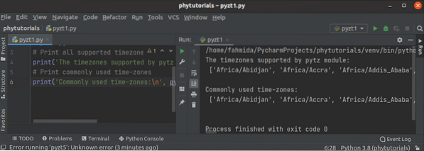 Как использовать модуль PYTZ в Python
